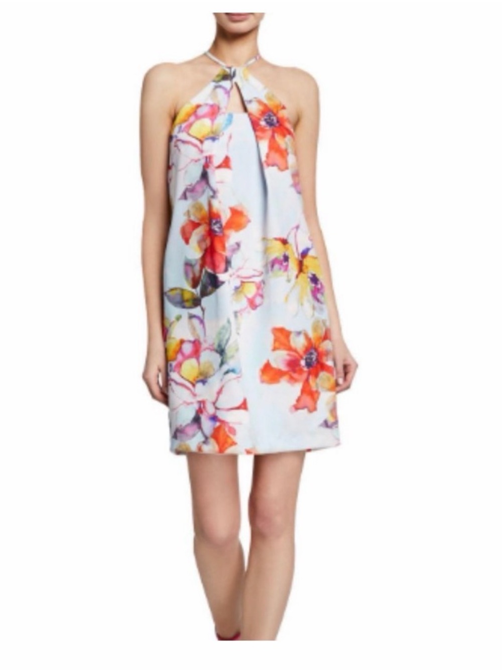 Trina Turk Chic Floral Halter Mini Dress